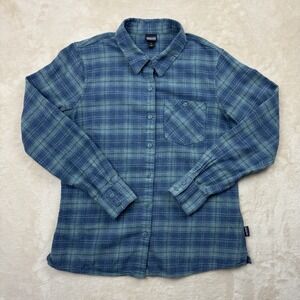 Patagonia Button Up Shirt Womens 4 Organic Cotton Check Plaid Heywood Casual Top